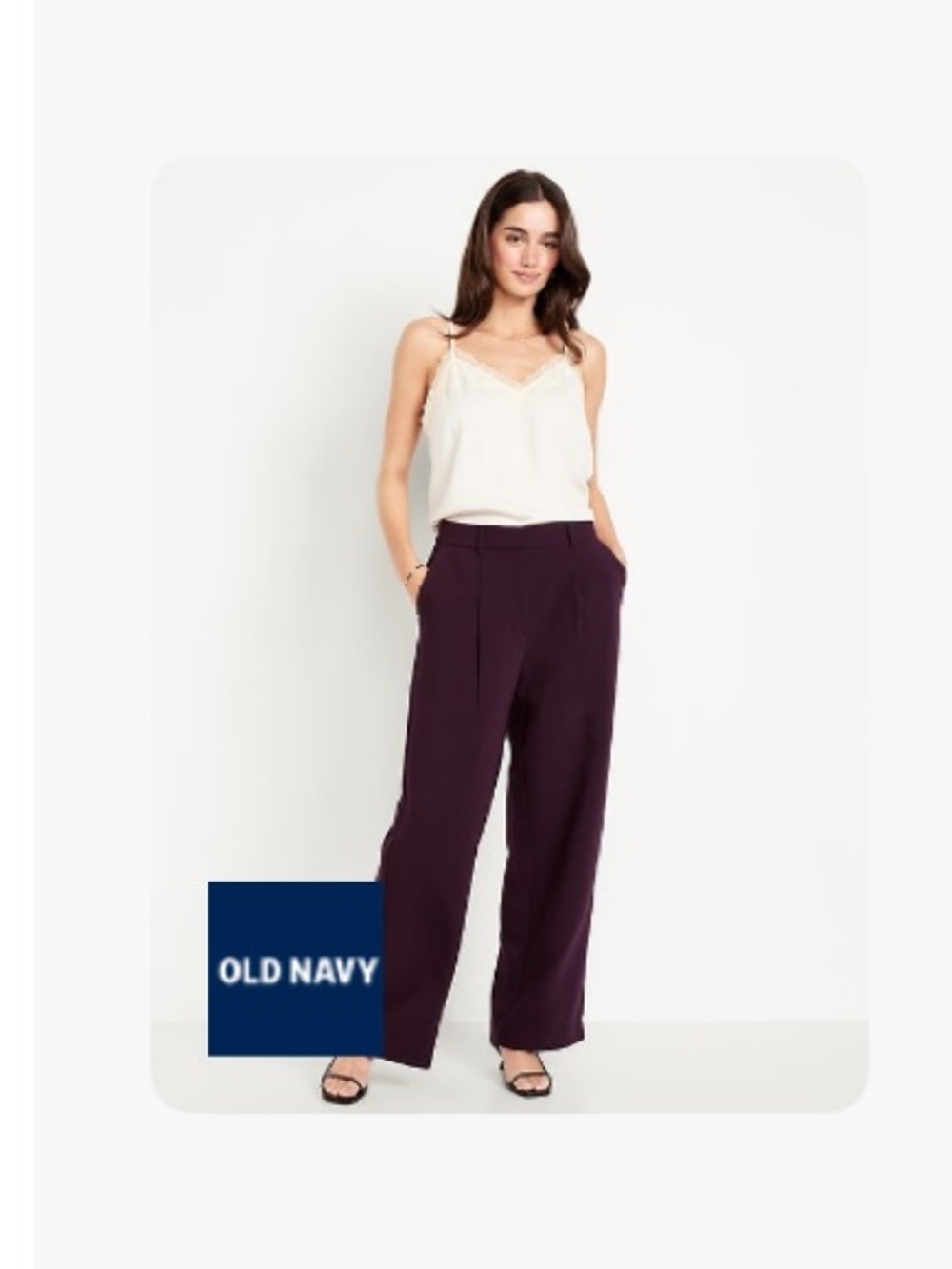 Old Navy Extra High Waisted Taylor pleated pants with adjustable fit - Picture 8 of 13